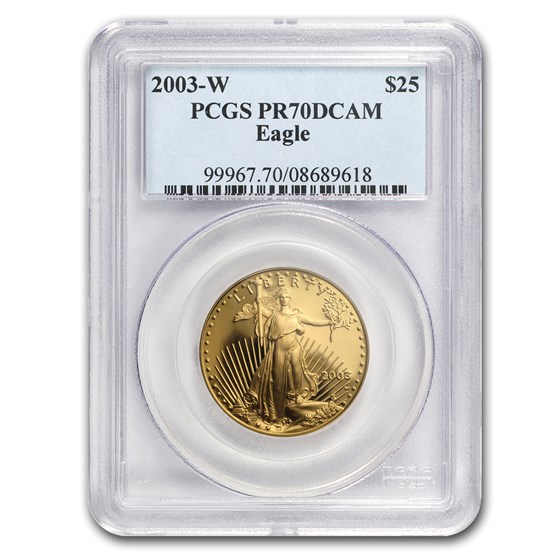 2003-W 1/2 oz Proof Gold American Eagle PR-70 PCGS 2003-W 1/2 oz Proof Gold American Eagle PR-70 PCGS